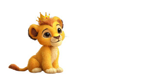 Crowned Lion Cub V3 Vinyl Car Decal Sticker – Waterproof & UV-Resistant 5.4