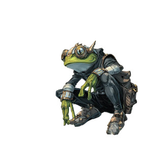 Eager Frog Man Vinyl Car Decal Sticker – Waterproof & UV-Resistant 3.4133333333333336"