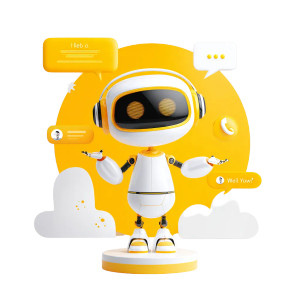 Friendly Chatbot Mascot Vinyl Car Decal Sticker – Waterproof & UV-Resistant 6.826666666666667" Friendly Chatbot Mascot Vinyl Car Decal Sticker – Waterproof & UV-Resistant 6.826666666666667"