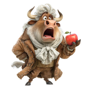 Shocked Bull Character V2 Vinyl Car Decal Sticker – Waterproof & UV-Resistant 6.826666666666667"