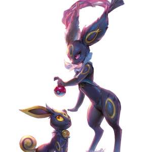 Sylveon And Umbreon Vinyl Car Decal Sticker – Waterproof & UV-Resistant 3.4133333333333336"