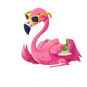 Flamingo Party Vinyl Car Decal Sticker – Waterproof & UV-Resistant 6.826666666666667" Flamingo Party Vinyl Car Decal Sticker – Waterproof & UV-Resistant 6.826666666666667"