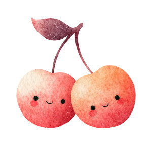 Kawaii Cherry Pair Vinyl Car Decal Sticker – Waterproof & UV-Resistant 3.4133333333333336"