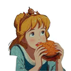Cinderella Eating Burger Vinyl Car Decal Sticker – Waterproof & UV-Resistant 3.4133333333333336" Cinderella Eating Burger Vinyl Car Decal Sticker – Waterproof & UV-Resistant 3.4133333333333336"