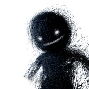 Eerie Scribble Figure Vinyl Car Decal Sticker – Waterproof & UV-Resistant 6.826666666666667"