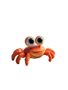 Happy Cartoon Crab Vinyl Car Decal Sticker – Waterproof & UV-Resistant 4.1066666666666665"