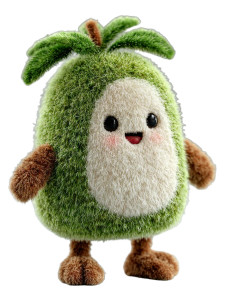 Furry Green Coconut Vinyl Car Decal Sticker – Waterproof & UV-Resistant 8.213333333333333"