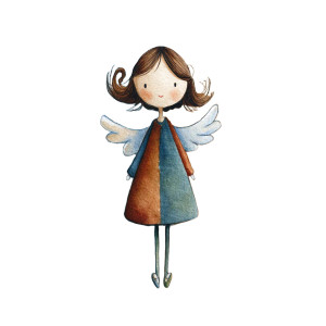 Whimsical Angel Illustration Vinyl Car Decal Sticker – Waterproof & UV-Resistant 3.4133333333333336" Whimsical Angel Illustration Vinyl Car Decal Sticker – Waterproof & UV-Resistant 3.4133333333333336"
