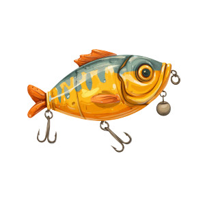 Fishing Lure Icon Vinyl Car Decal Sticker – Waterproof & UV-Resistant 3.4133333333333336"