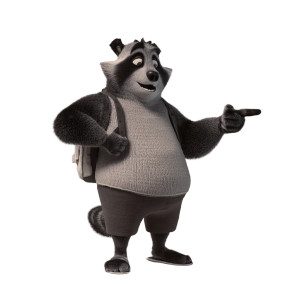 Big Raccoon Character Vinyl Car Decal Sticker – Waterproof & UV-Resistant 6.826666666666667"