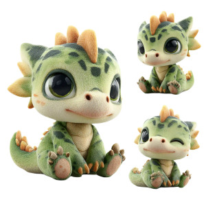 Green Dragon Doll Vinyl Car Decal Sticker – Waterproof & UV-Resistant 6.826666666666667"