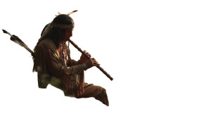 Native American Flutist V2 Vinyl Car Decal Sticker – Waterproof & UV-Resistant 2.72"