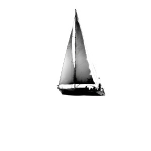 Minimalist Yacht Sketch Vinyl Car Decal Sticker – Waterproof & UV-Resistant 6.826666666666667"