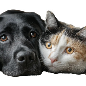 Dog And Cat Harmony Vinyl Car Decal Sticker – Waterproof & UV-Resistant 3.4133333333333336"