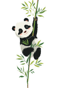 Cute Panda Illustration V3 Vinyl Car Decal Sticker – Waterproof & UV-Resistant 8.96"