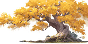 Ancient Ginkgo Tree Vinyl Car Decal Sticker – Waterproof & UV-Resistant 5.12"