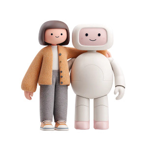 Human And Ai Vinyl Car Decal Sticker – Waterproof & UV-Resistant 3.4133333333333336"