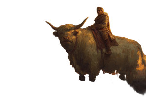 Astronaut On Cow Vinyl Car Decal Sticker – Waterproof & UV-Resistant 2.986666666666667"