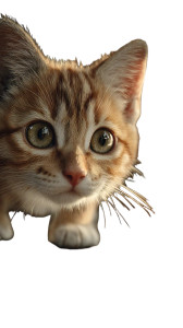 Tabby Kitten Pounce Vinyl Car Decal Sticker – Waterproof & UV-Resistant 9.706666666666667"