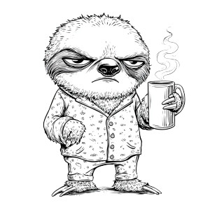 Grumpy Sloth Mug Vinyl Car Decal Sticker – Waterproof & UV-Resistant 6.826666666666667" Grumpy Sloth Mug Vinyl Car Decal Sticker – Waterproof & UV-Resistant 6.826666666666667"