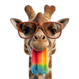 Giraffe With Popsicle Vinyl Car Decal Sticker – Waterproof & UV-Resistant 6.826666666666667" Giraffe With Popsicle Vinyl Car Decal Sticker – Waterproof & UV-Resistant 6.826666666666667"