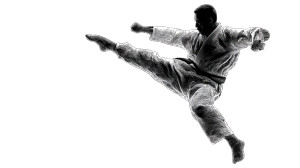 Karate Master Kick Vinyl Car Decal Sticker – Waterproof & UV-Resistant 2.72"