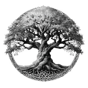 Celtic Tree Sketch Vinyl Car Decal Sticker – Waterproof & UV-Resistant 3.4133333333333336"