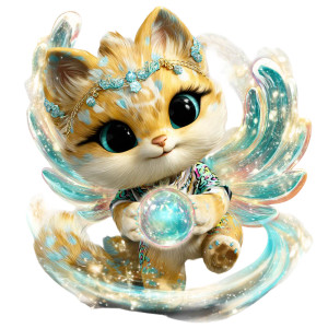 Magical Fairy Kitty Vinyl Car Decal Sticker – Waterproof & UV-Resistant 3.4133333333333336"