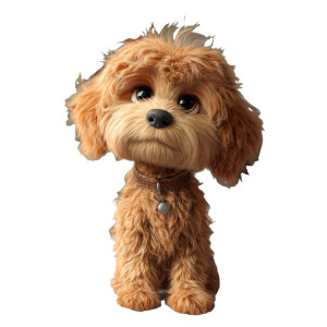 Ginger Cavapoo Dog Vinyl Car Decal Sticker – Waterproof & UV-Resistant 3.4133333333333336"