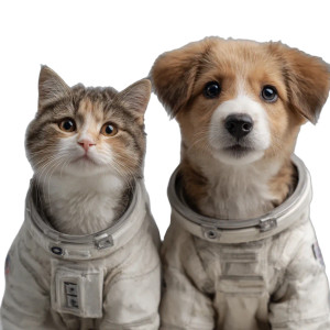 Astronaut Pets Vinyl Car Decal Sticker – Waterproof & UV-Resistant 3.4133333333333336"