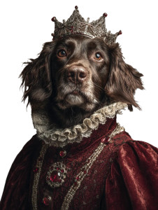 Regal King Dog Vinyl Car Decal Sticker – Waterproof & UV-Resistant 8.213333333333333"