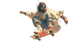 Skateboarding Jesus V2 Vinyl Car Decal Sticker – Waterproof & UV-Resistant 5.4