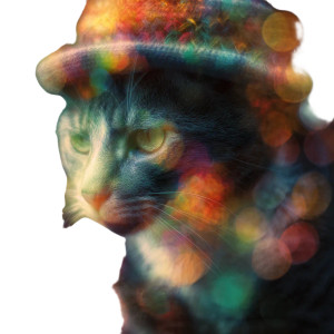 Cat In Hat V10 Vinyl Car Decal Sticker – Waterproof & UV-Resistant 3.4133333333333336"