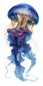 Vibrant Jellyfish Vinyl Car Decal Sticker – Waterproof & UV-Resistant 5.12"