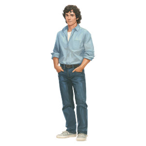 1970S Young Man Vinyl Car Decal Sticker – Waterproof & UV-Resistant 6.826666666666667"