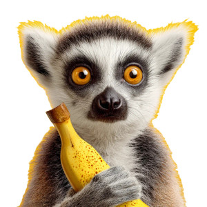 Lemur With Banana Vinyl Car Decal Sticker – Waterproof & UV-Resistant 3.4133333333333336" Lemur With Banana Vinyl Car Decal Sticker – Waterproof & UV-Resistant 3.4133333333333336"