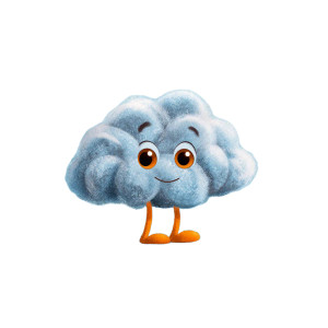 Pixar Cloud Mascot Vinyl Car Decal Sticker – Waterproof & UV-Resistant 3.4133333333333336"