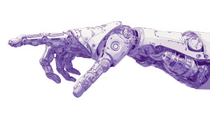 Robotic Hand Pointing V4 Vinyl Car Decal Sticker – Waterproof & UV-Resistant 5.4
