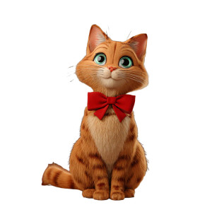 Red Disney Cat Vinyl Car Decal Sticker – Waterproof & UV-Resistant 3.4133333333333336"