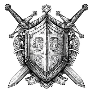 Armor Shield Illustration Vinyl Car Decal Sticker – Waterproof & UV-Resistant 6.826666666666667"