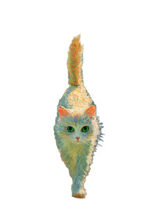Monet'S Garden Cat Vinyl Car Decal Sticker – Waterproof & UV-Resistant 4.1066666666666665"