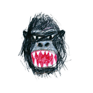 Ugly Gorilla Mask Vinyl Car Decal Sticker – Waterproof & UV-Resistant 6.826666666666667"