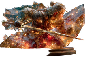 Amber Geralt Sculpture Vinyl Car Decal Sticker – Waterproof & UV-Resistant 5.97333333333333
