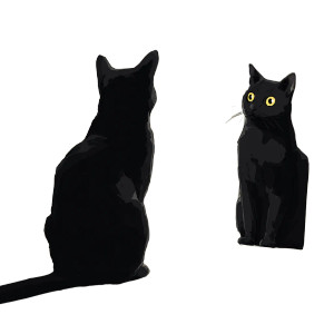 Black Bombay Cat Vinyl Car Decal Sticker – Waterproof & UV-Resistant 3.4133333333333336"