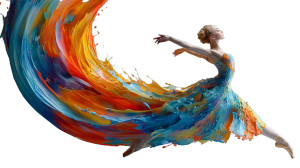 Graceful Dancer Portrait Vinyl Car Decal Sticker – Waterproof & UV-Resistant 5.4