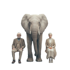 Elephant In Room V2 Vinyl Car Decal Sticker – Waterproof & UV-Resistant 3.4133333333333336"