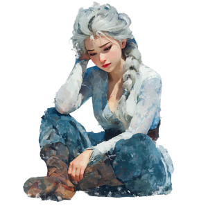 Chinese Elsa Personification Vinyl Car Decal Sticker – Waterproof & UV-Resistant 3.4133333333333336"