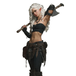 Elf Pirate Warrior Vinyl Car Decal Sticker – Waterproof & UV-Resistant 3.4133333333333336"