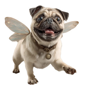 Happy Pug Portrait Vinyl Car Decal Sticker – Waterproof & UV-Resistant 6.826666666666667"