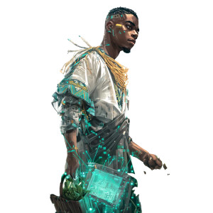 African Tech Farmer Vinyl Car Decal Sticker – Waterproof & UV-Resistant 6.826666666666667"